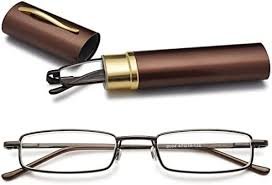 VEVESMUNDO Męskie Okulary Czytelnicze w Etui - Idealne na Podróże