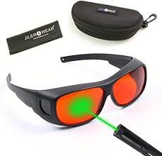 JILERWEAR Profesjonalne Okulary Ochronne Laserowe 532 nm OD 6+