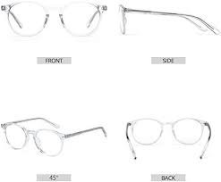 ZENOTTIC Vintage Retro Okrągłe Okulary Przezroczyste
